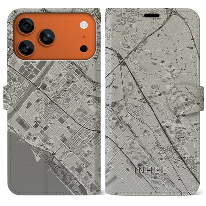 【稲毛（千葉県）】地図柄iPhoneケース（手帳タイプ）