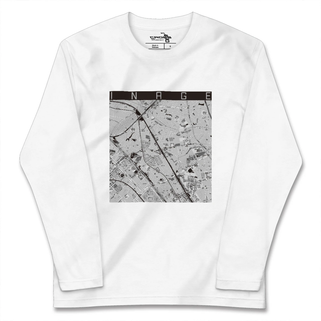【稲毛（千葉県）】地図柄ロングスリーブTシャツ