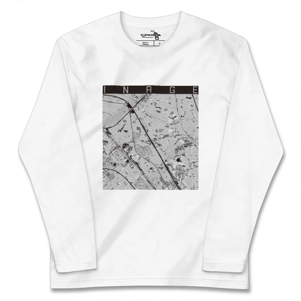 【稲毛（千葉県）】地図柄ロングスリーブTシャツ