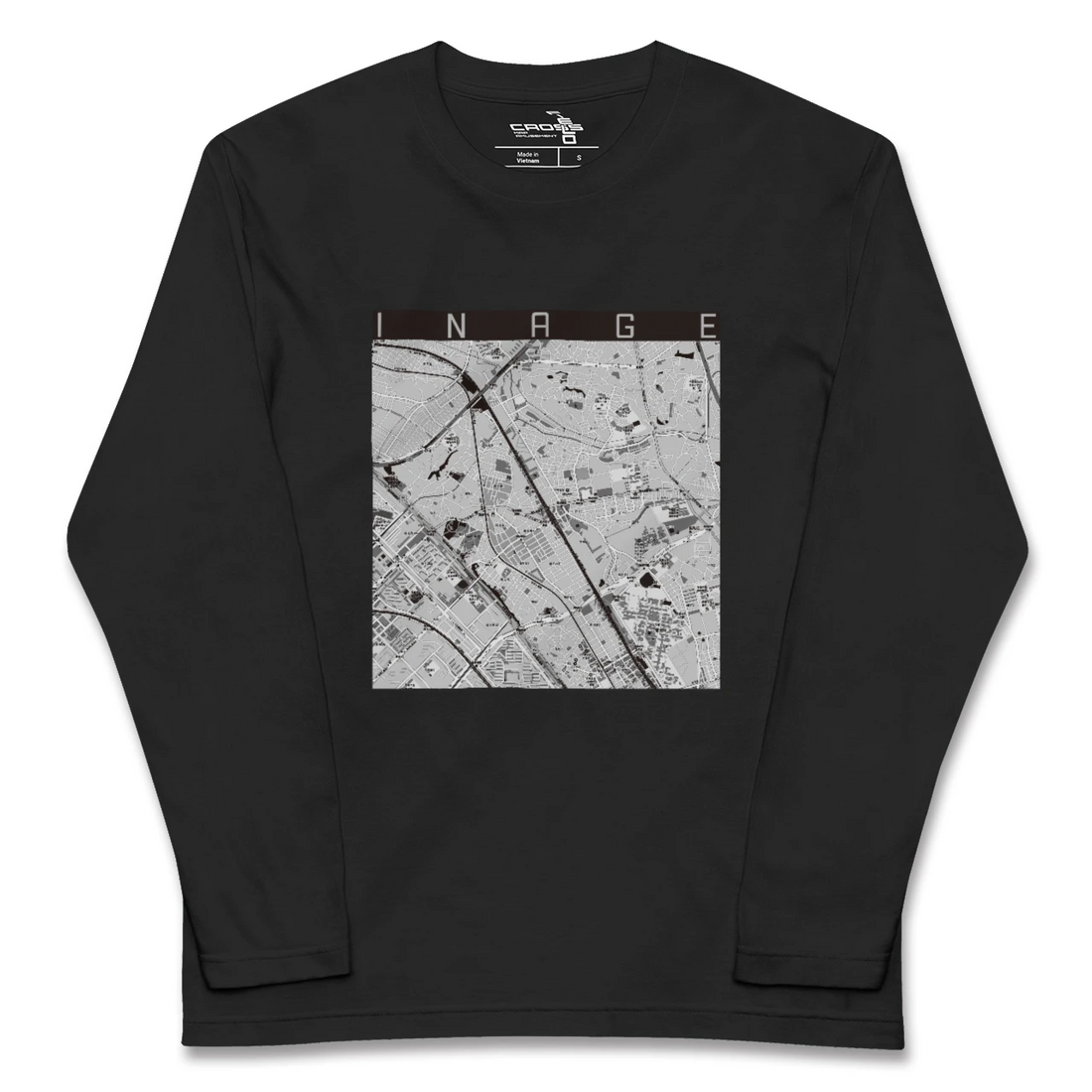 【稲毛（千葉県）】地図柄ロングスリーブTシャツ