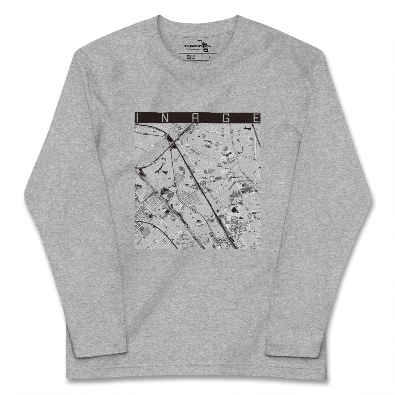 【稲毛（千葉県）】地図柄ロングスリーブTシャツ