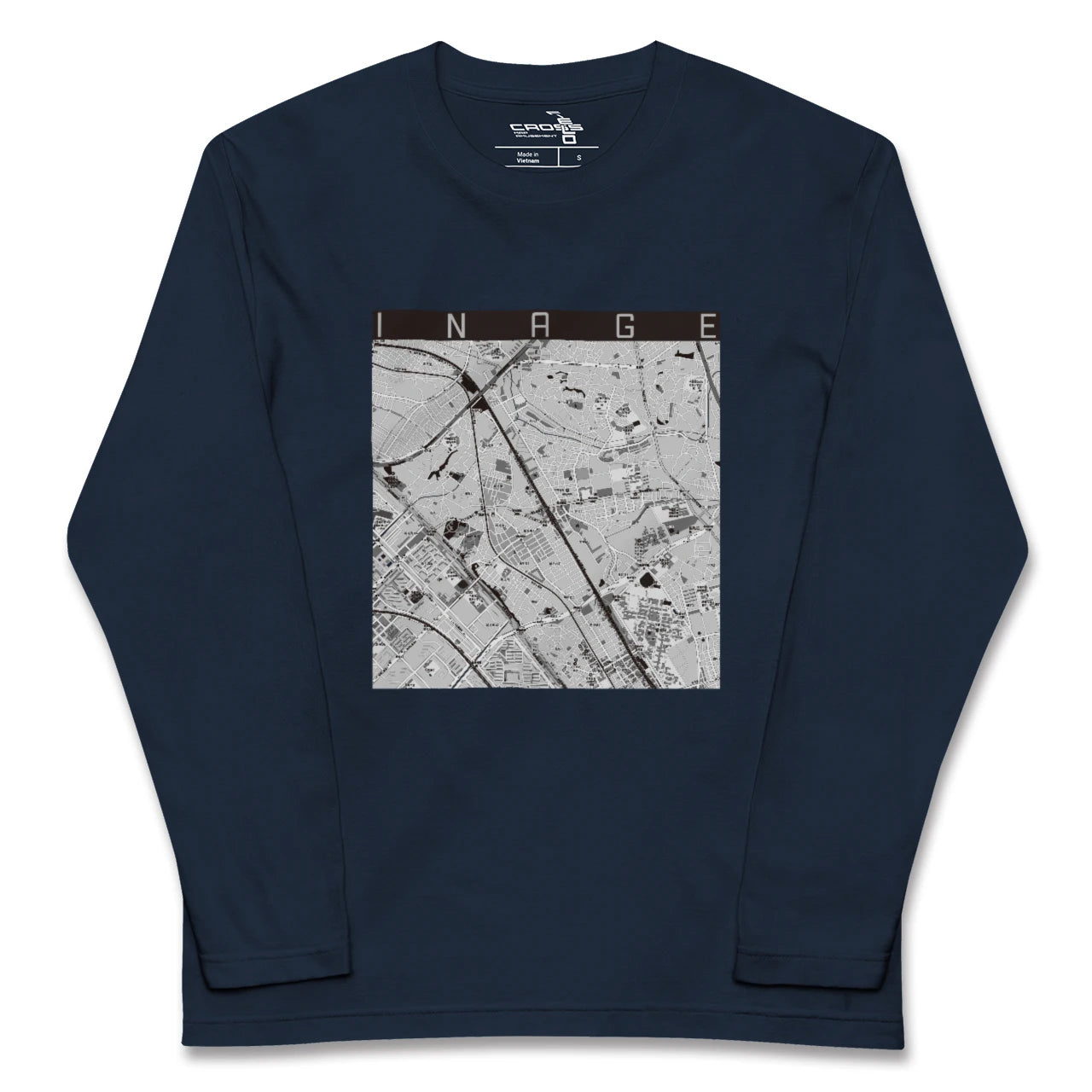 【稲毛（千葉県）】地図柄ロングスリーブTシャツ