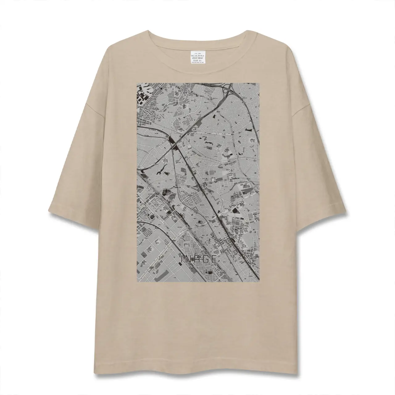【稲毛（千葉県）】地図柄ビッグシルエットTシャツ