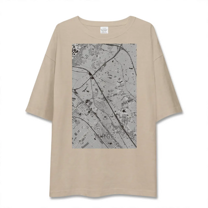 【稲毛（千葉県）】地図柄ビッグシルエットTシャツ