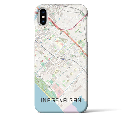 【稲毛海岸（千葉県）】地図柄iPhoneケース（バックカバータイプ）