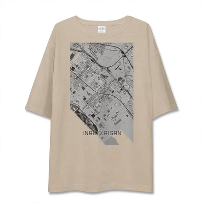 【稲毛海岸（千葉県）】地図柄ビッグシルエットTシャツ