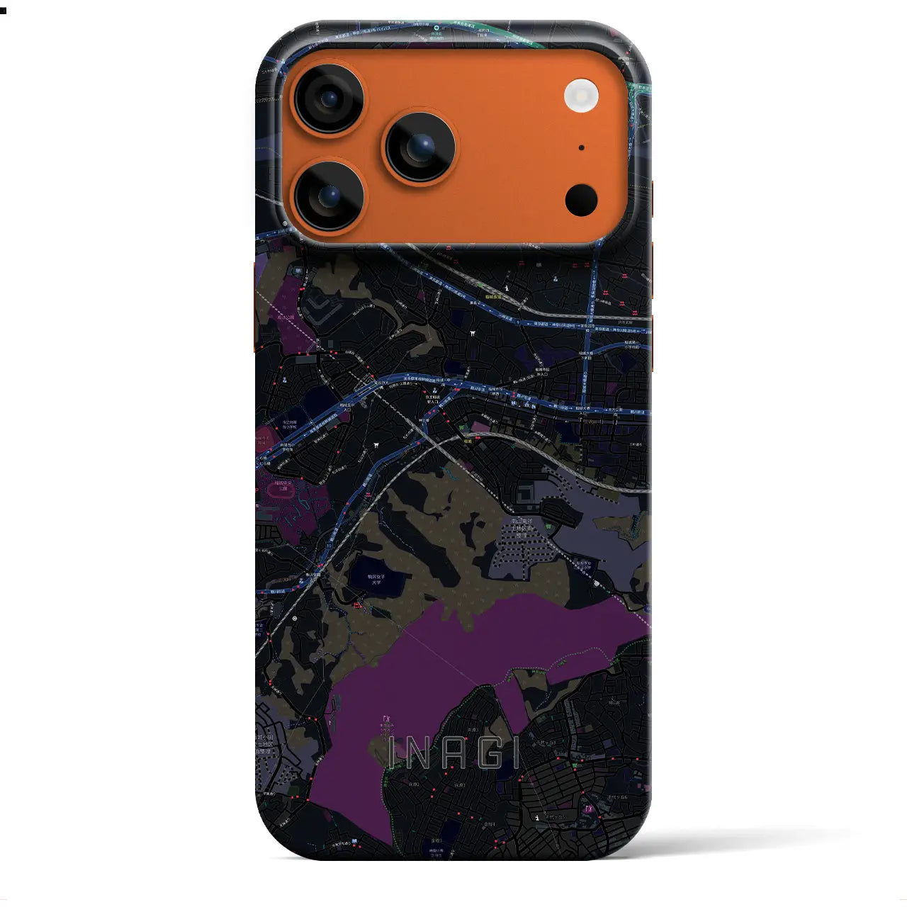 【稲城（東京都）】地図柄iPhoneケース（バックカバータイプ）