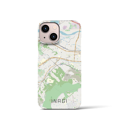 【稲城（東京都）】地図柄iPhoneケース（バックカバータイプ）