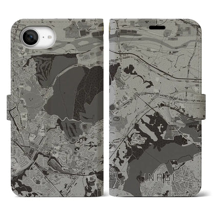 【稲城（東京都）】地図柄iPhoneケース（手帳タイプ）