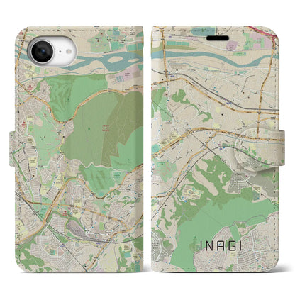 【稲城（東京都）】地図柄iPhoneケース（手帳タイプ）