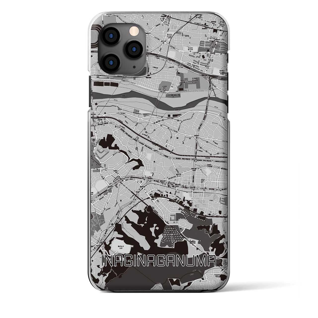 【稲城長沼（東京都）】地図柄iPhoneケース（クリアタイプ）