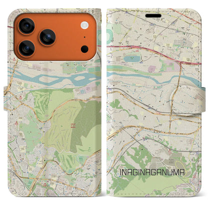 【稲城長沼（東京都）】地図柄iPhoneケース（手帳タイプ）