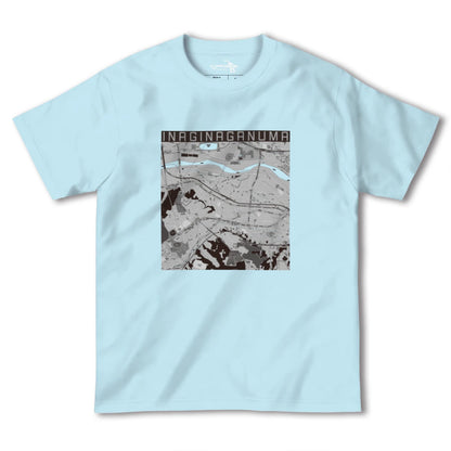 【稲城長沼（東京都）】地図柄ヘビーウェイトTシャツ