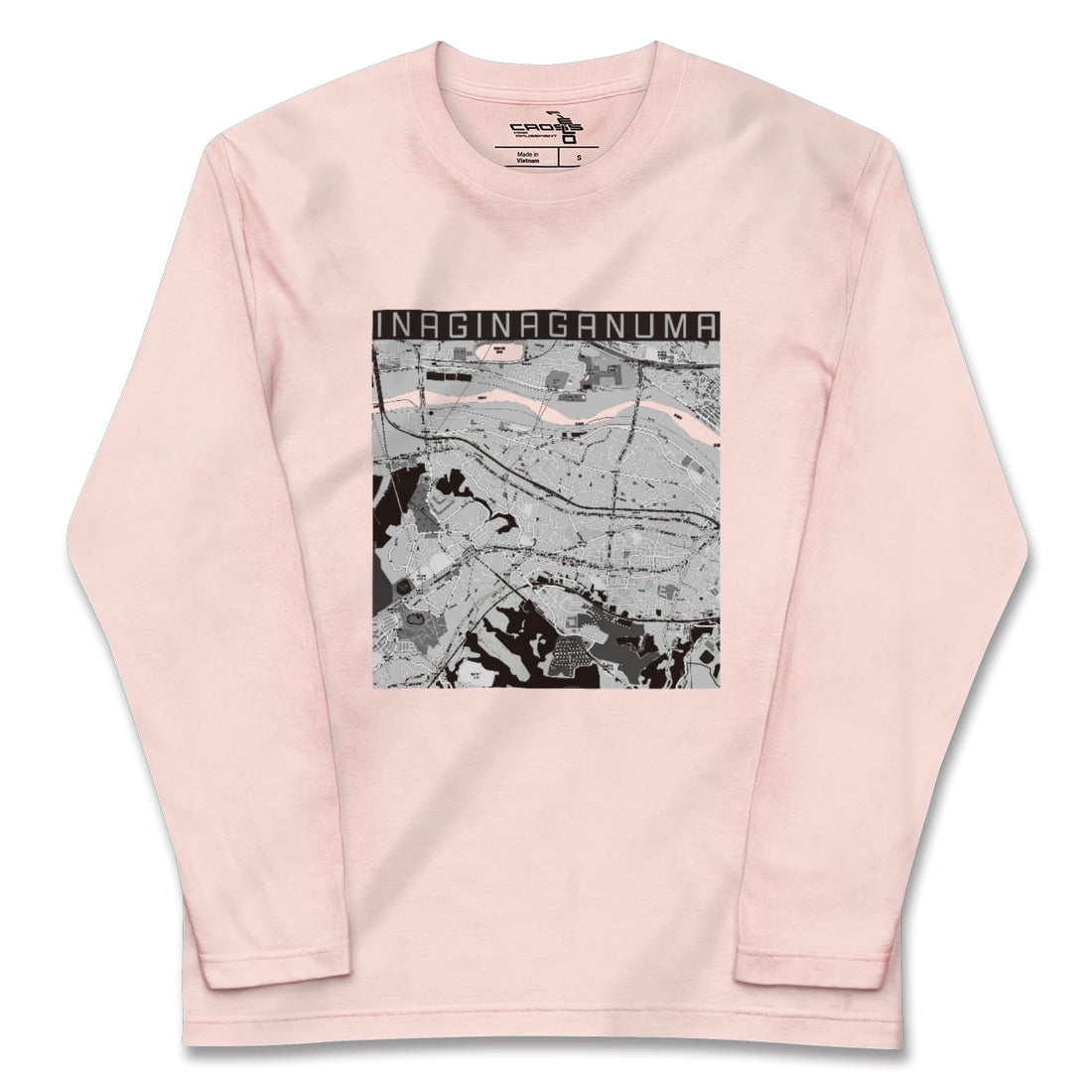 【稲城長沼(東京都)】地図柄ロングスリーブTシャツ