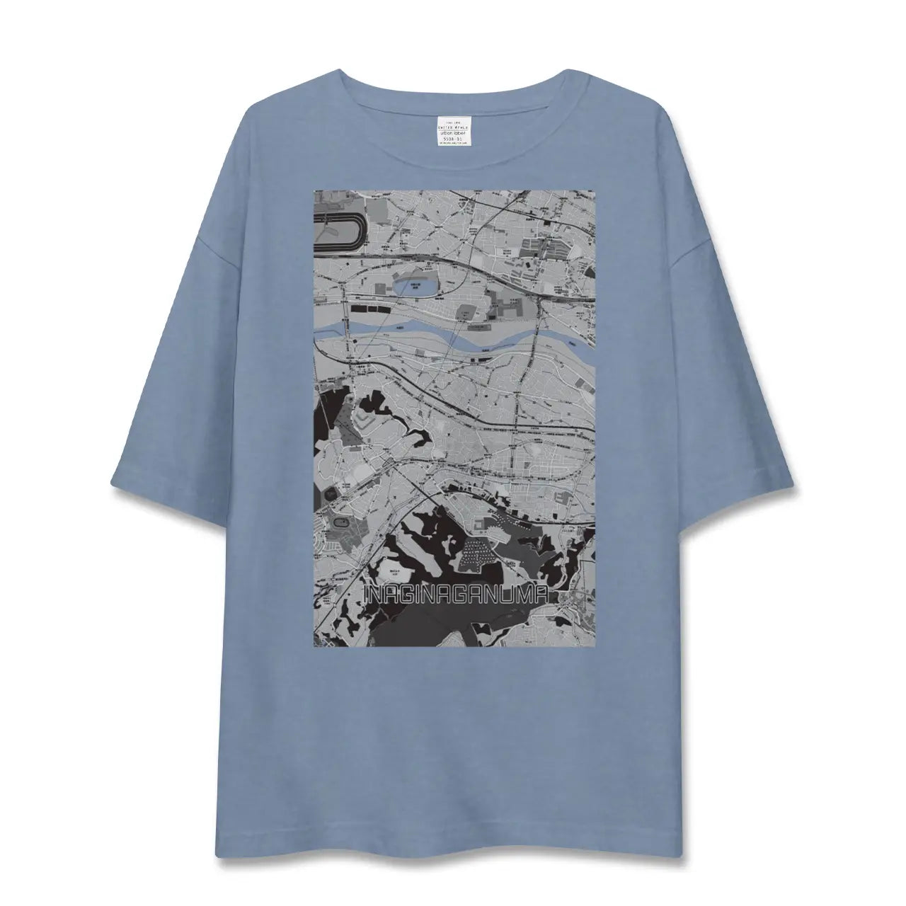 【稲城長沼（東京都）】地図柄ビッグシルエットTシャツ