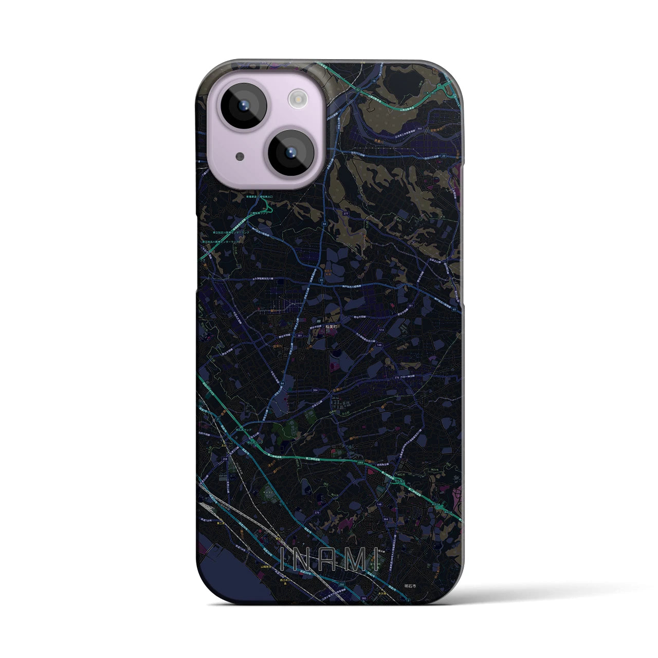【稲美（兵庫県）】地図柄iPhoneケース（バックカバータイプ）