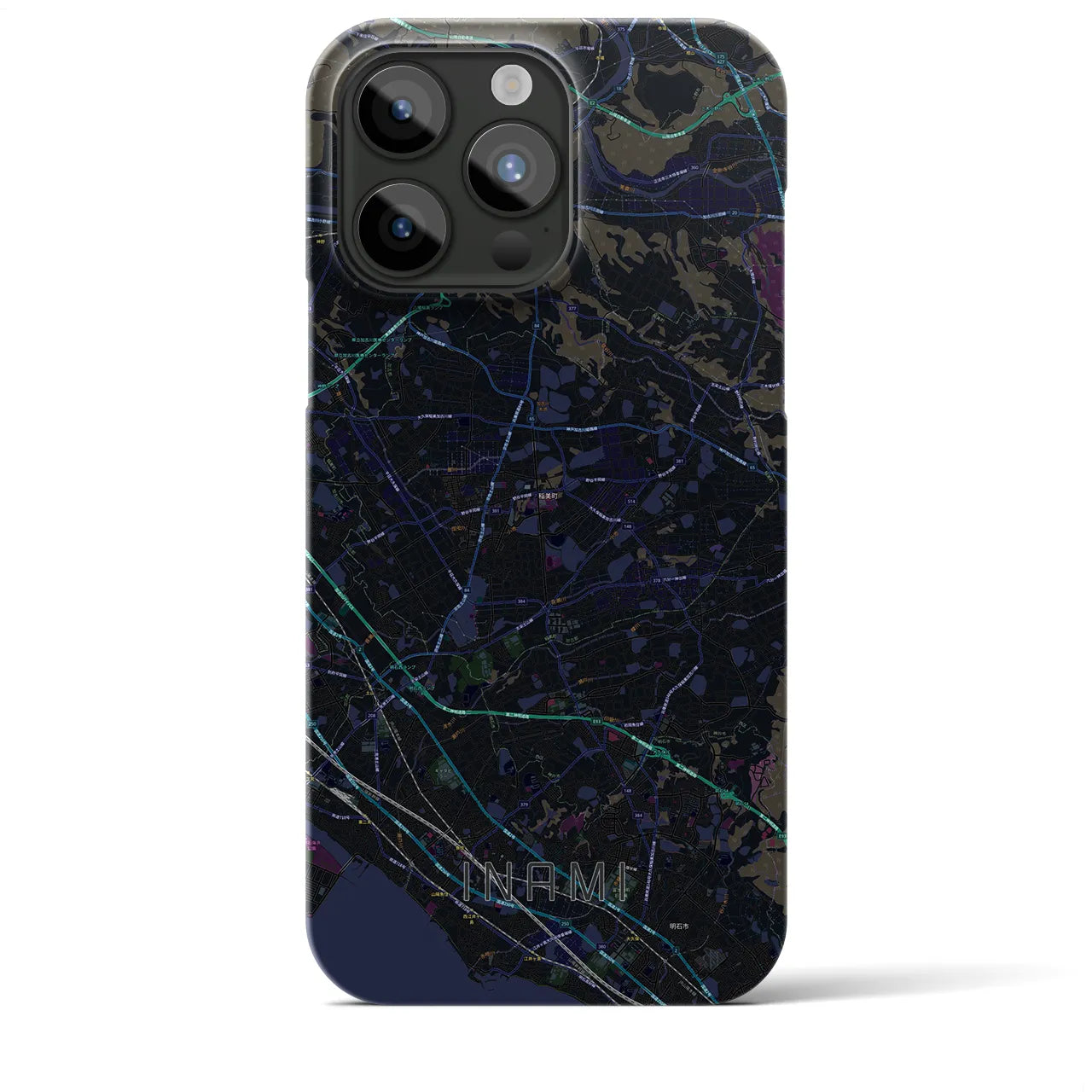 【稲美（兵庫県）】地図柄iPhoneケース（バックカバータイプ）