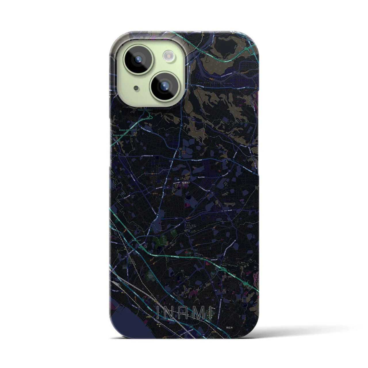 【稲美（兵庫県）】地図柄iPhoneケース（バックカバータイプ）