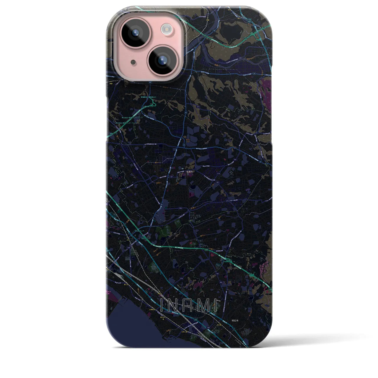 【稲美（兵庫県）】地図柄iPhoneケース（バックカバータイプ）