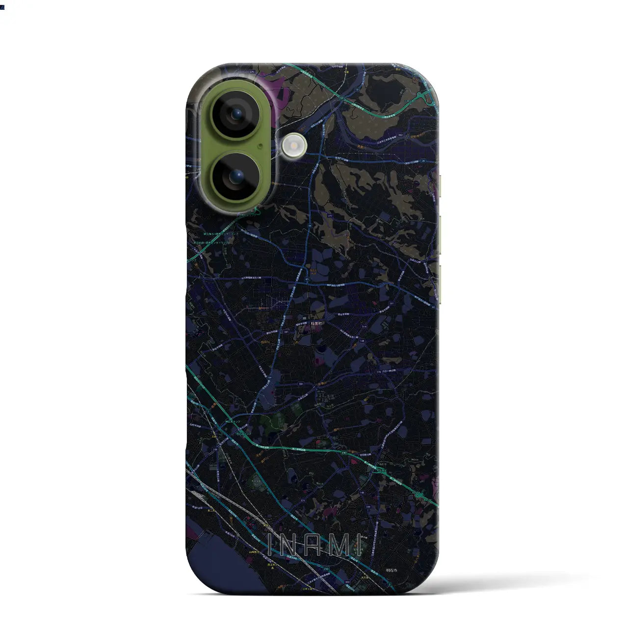 【稲美（兵庫県）】地図柄iPhoneケース（バックカバータイプ）