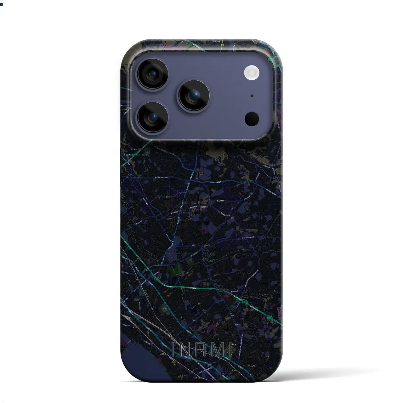 【稲美（兵庫県）】地図柄iPhoneケース（バックカバータイプ）