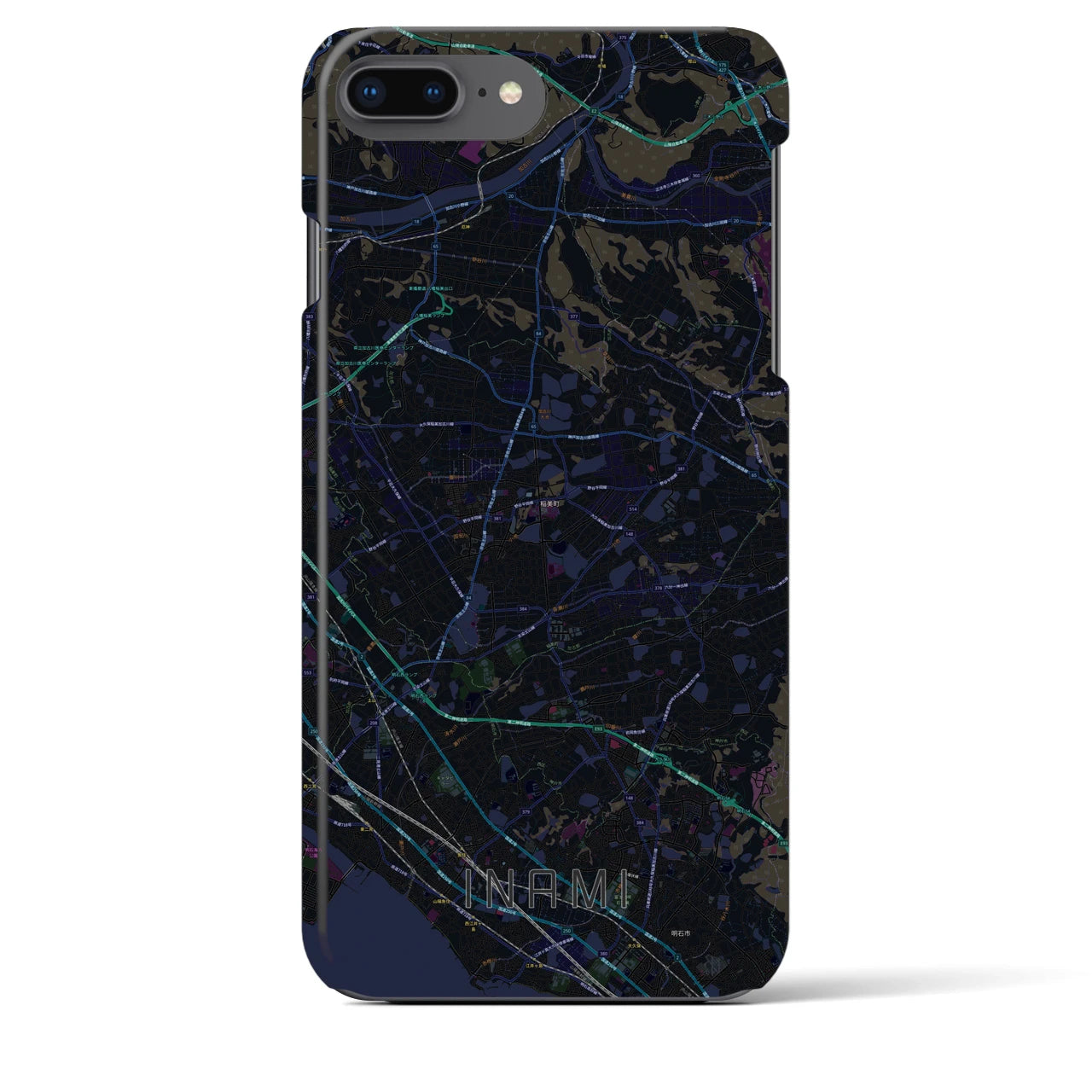 【稲美（兵庫県）】地図柄iPhoneケース（バックカバータイプ）