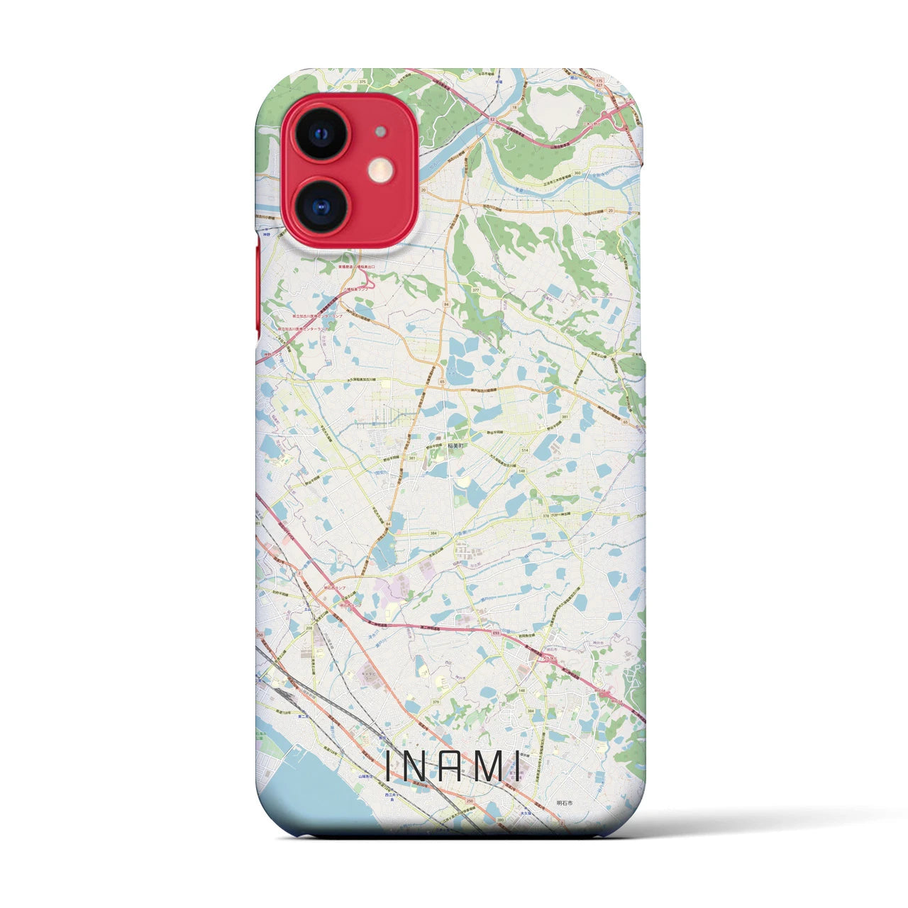 【稲美（兵庫県）】地図柄iPhoneケース（バックカバータイプ）