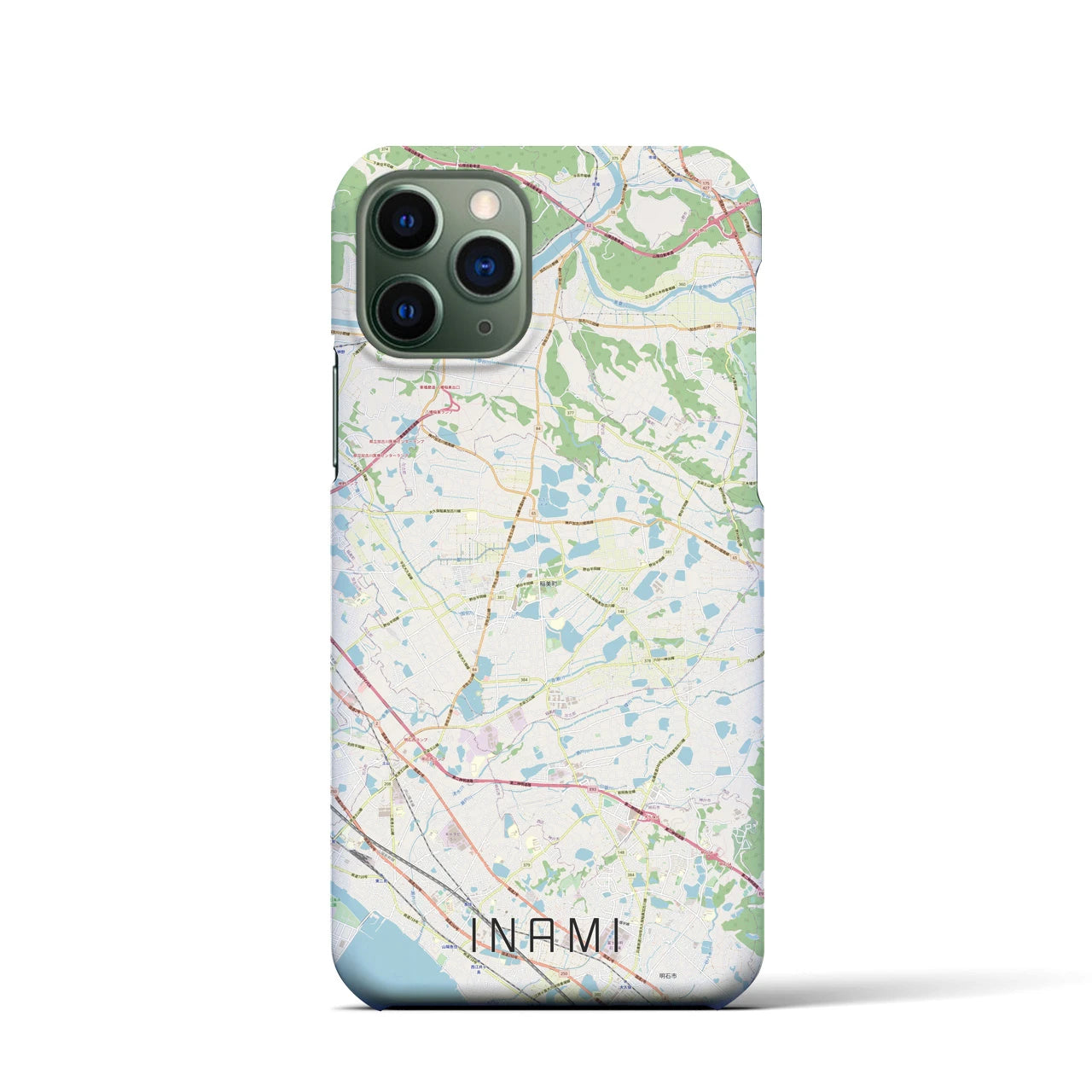 【稲美（兵庫県）】地図柄iPhoneケース（バックカバータイプ）