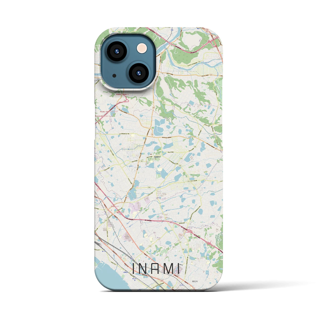 【稲美（兵庫県）】地図柄iPhoneケース（バックカバータイプ）