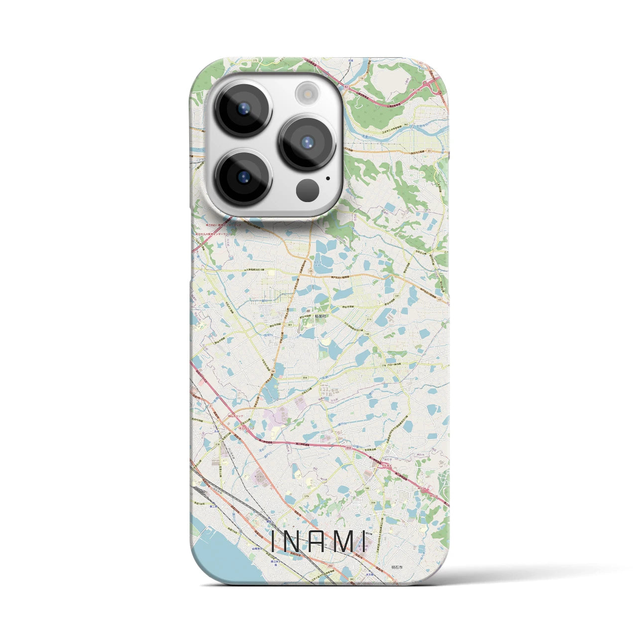【稲美（兵庫県）】地図柄iPhoneケース（バックカバータイプ）