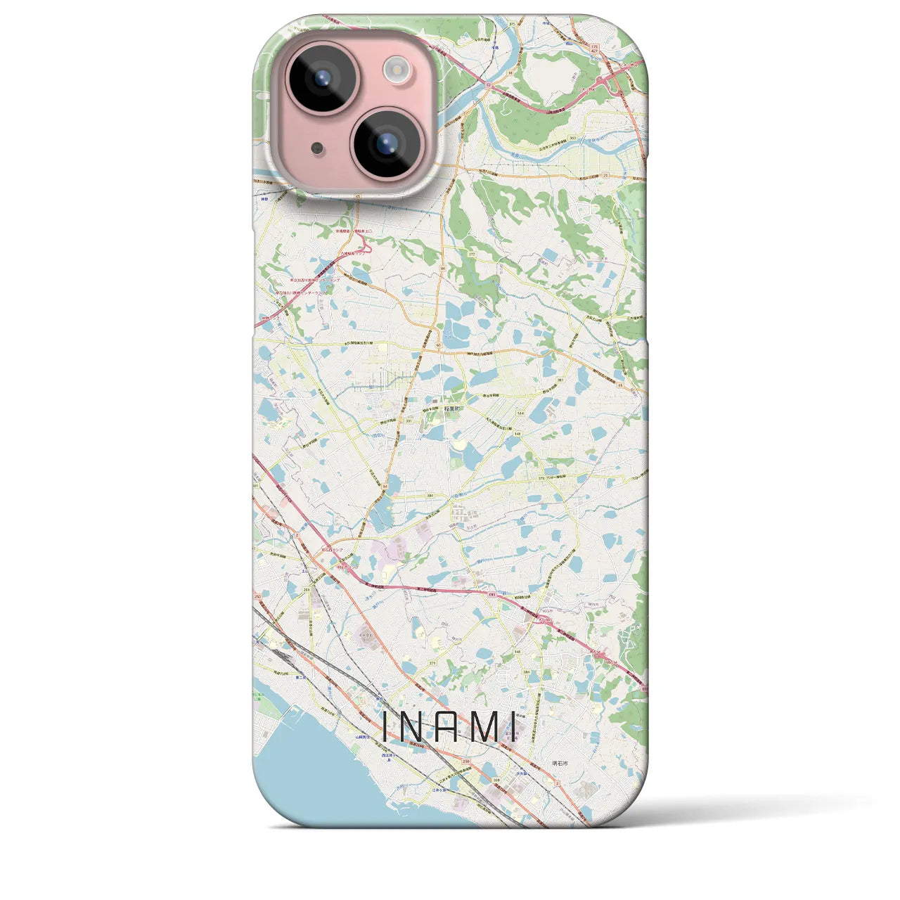 【稲美（兵庫県）】地図柄iPhoneケース（バックカバータイプ）