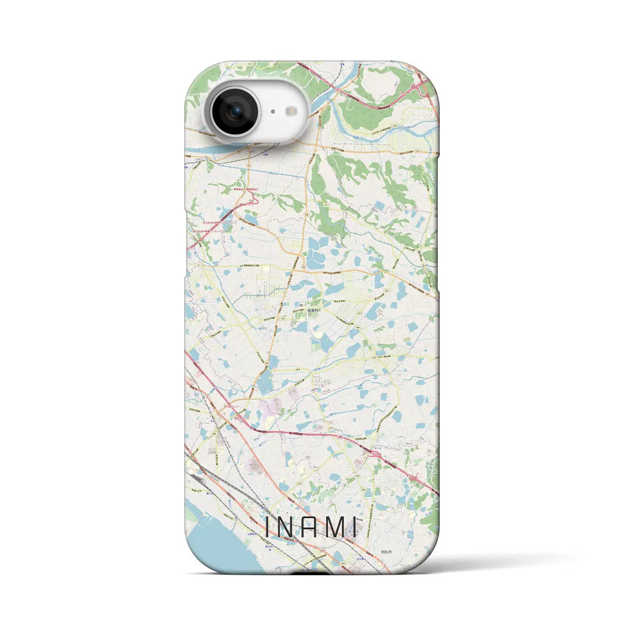 【稲美（兵庫県）】地図柄iPhoneケース（バックカバータイプ）