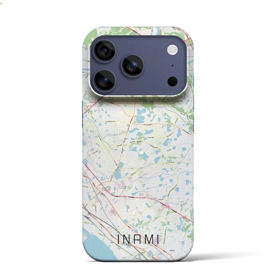 【稲美(兵庫県)】地図柄iPhoneケース(バックカバータイプ)ナチュラル・iPhone 17 Pro Max 用