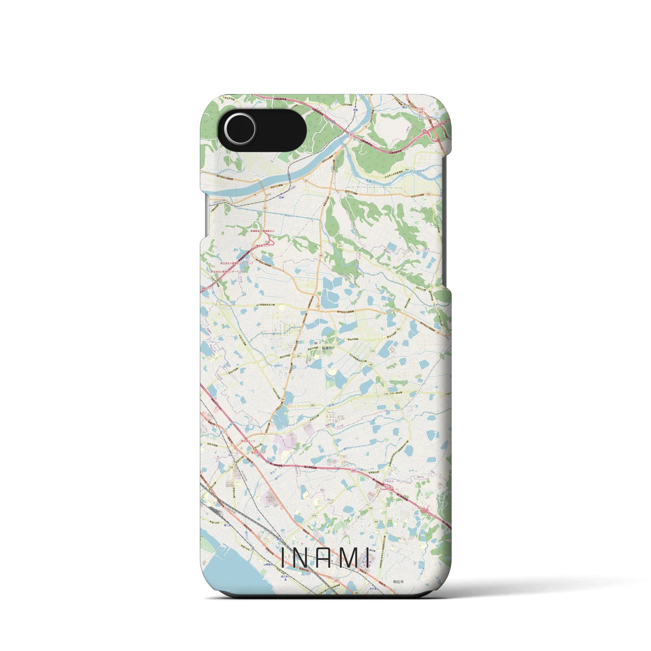 【稲美（兵庫県）】地図柄iPhoneケース（バックカバータイプ）