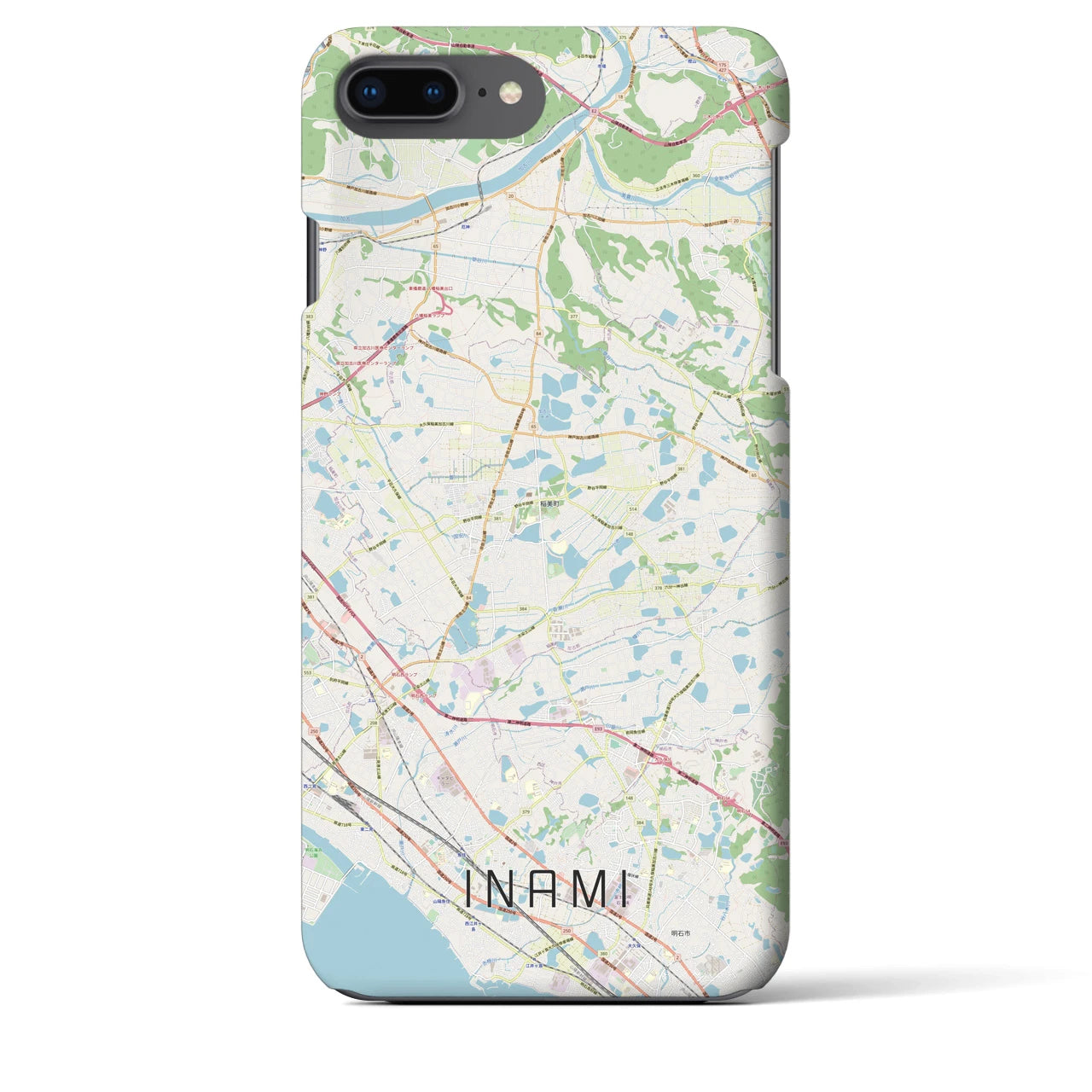 【稲美（兵庫県）】地図柄iPhoneケース（バックカバータイプ）