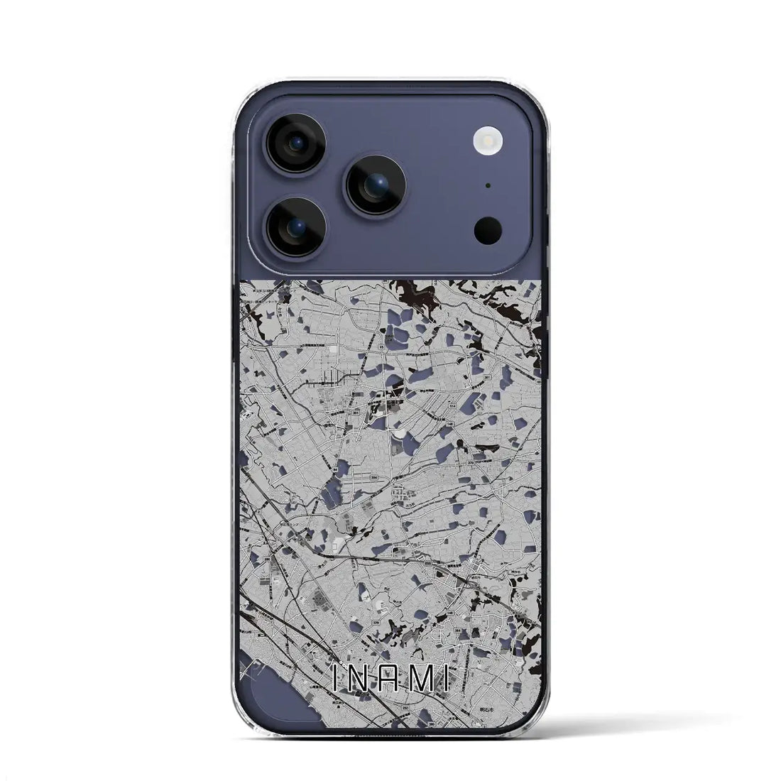 【稲美(兵庫県)】地図柄iPhoneケース(クリアタイプ)モノトーン・iPhone 17 Pro Max 用