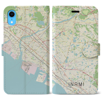 【稲美（兵庫県）】地図柄iPhoneケース（手帳タイプ）ナチュラル・iPhone XR 用