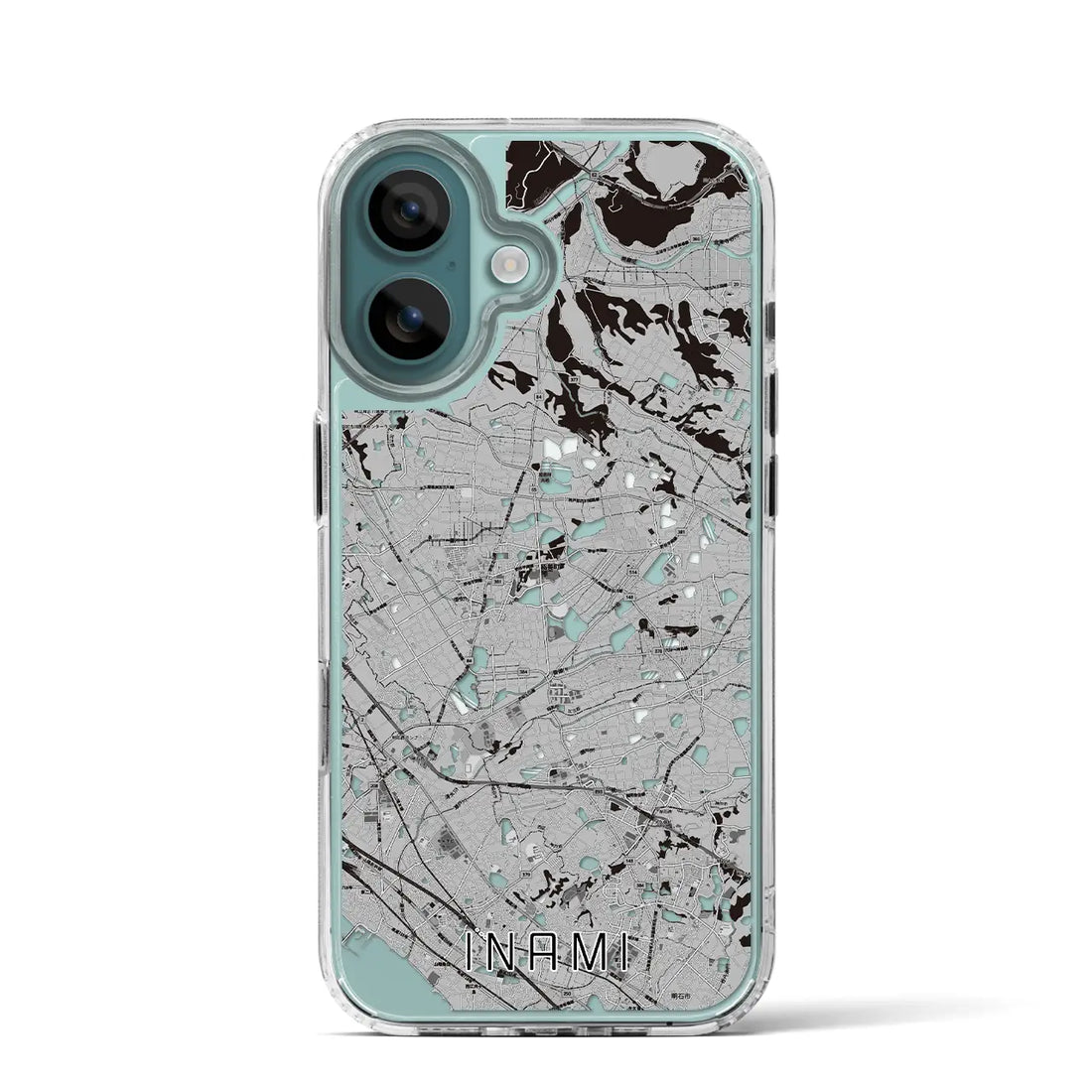 【稲美(兵庫県)】地図柄iPhoneケース(MagSafeタイプ)モノトーン・iPhone 16 Pro 用