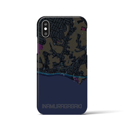 【稲村ヶ崎（神奈川県）】地図柄iPhoneケース（バックカバータイプ）