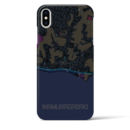 【稲村ヶ崎（神奈川県）】地図柄iPhoneケース（バックカバータイプ）