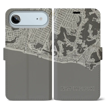 【稲村ヶ崎（神奈川県）】地図柄iPhoneケース（手帳タイプ）