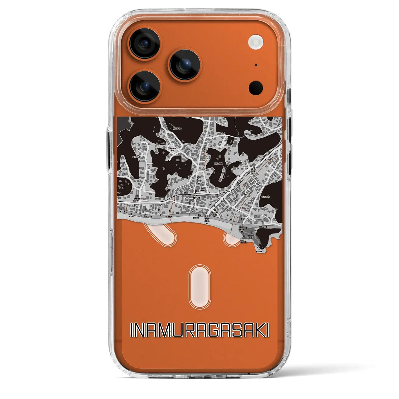 【稲村ヶ崎（神奈川県）】地図柄iPhoneケース（MagSafeタイプ）