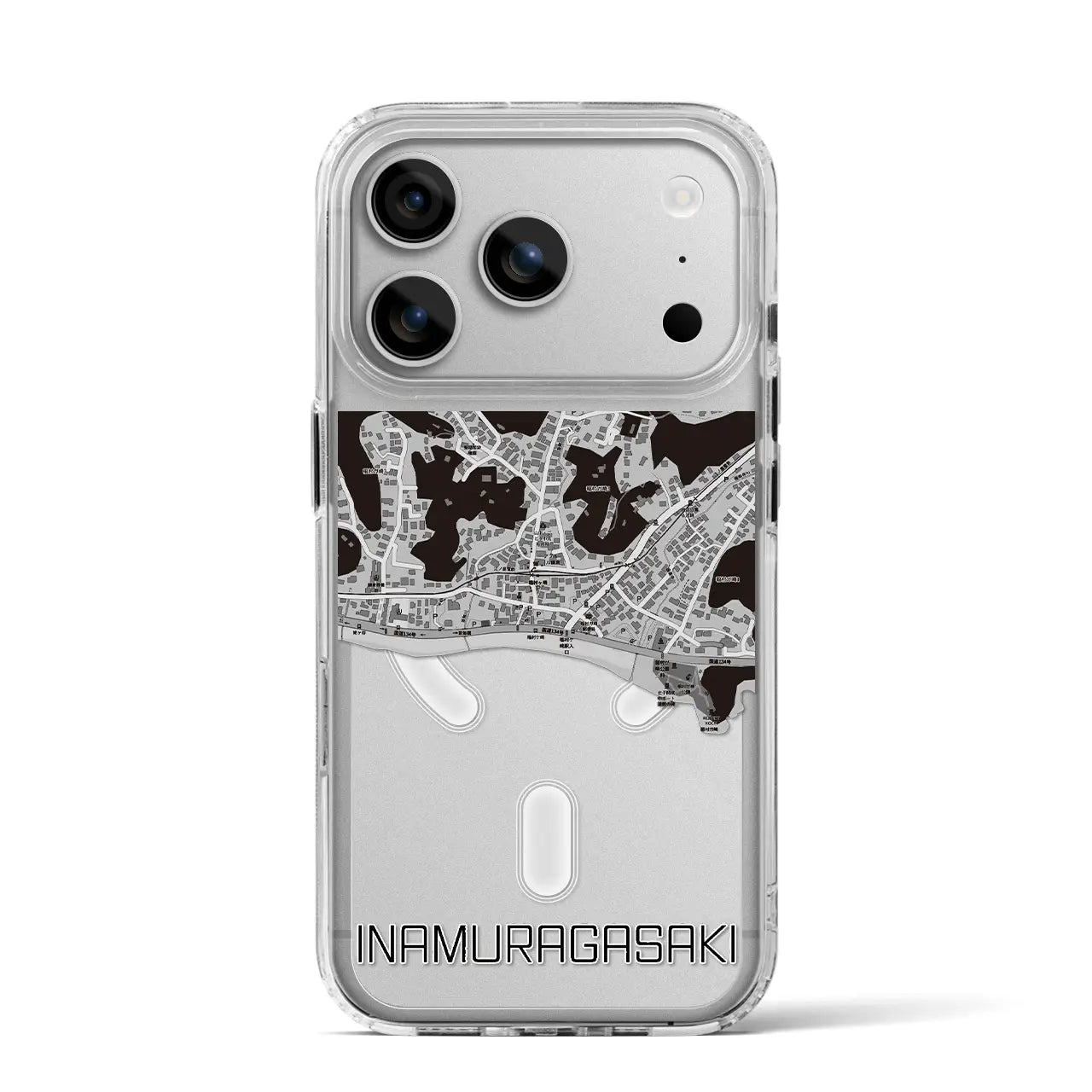 【稲村ヶ崎（神奈川県）】地図柄iPhoneケース（MagSafeタイプ）