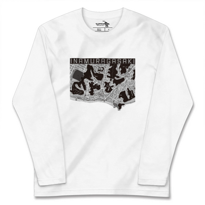 【稲村ヶ崎（神奈川県）】地図柄ロングスリーブTシャツ