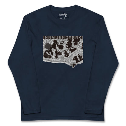 【稲村ヶ崎（神奈川県）】地図柄ロングスリーブTシャツ