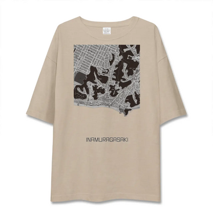 【稲村ヶ崎（神奈川県）】地図柄ビッグシルエットTシャツ