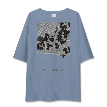 【稲村ヶ崎（神奈川県）】地図柄ビッグシルエットTシャツ