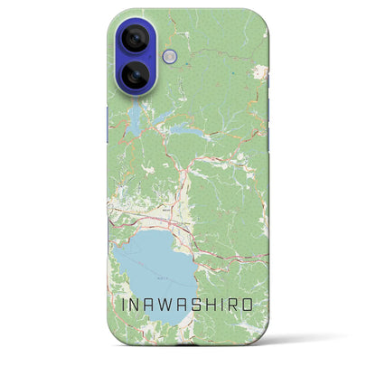 【猪苗代（福島県）】地図柄iPhoneケース（バックカバータイプ）ナチュラル・iPhone 16 Pro Max 用