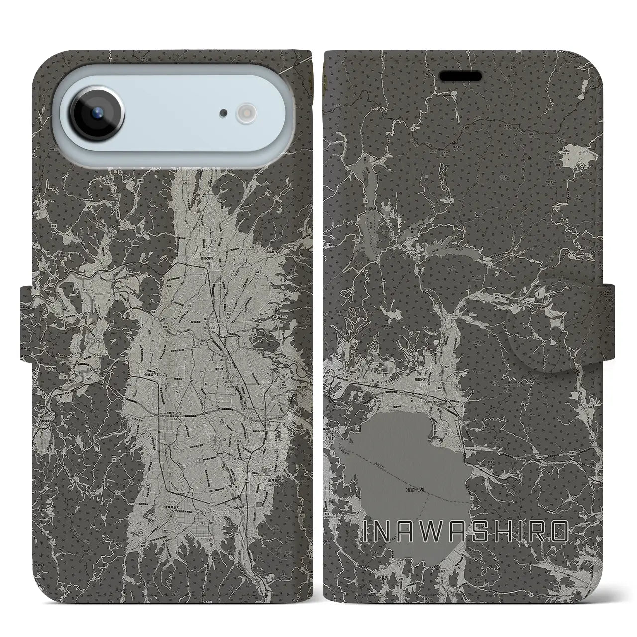 【猪苗代（福島県）】地図柄iPhoneケース（手帳タイプ）