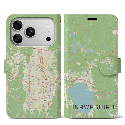 【猪苗代（福島県）】地図柄iPhoneケース（手帳タイプ）